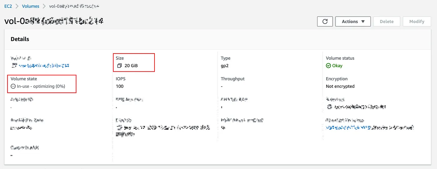 AWS Console Volume優化